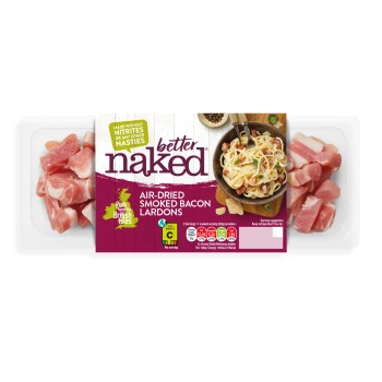 Naked Bacon – Smoked Bacon Lardons 180g 